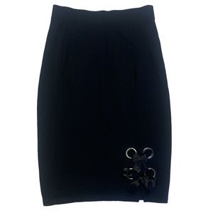 Project Runway Size Small Black Pencil Skirt with tie